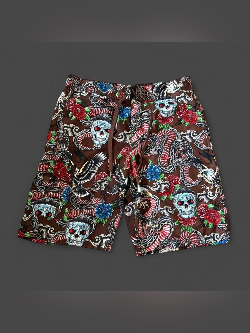 Surfwaves multicoloured skull swim trunks Size 18/20 #skateboarding #summer